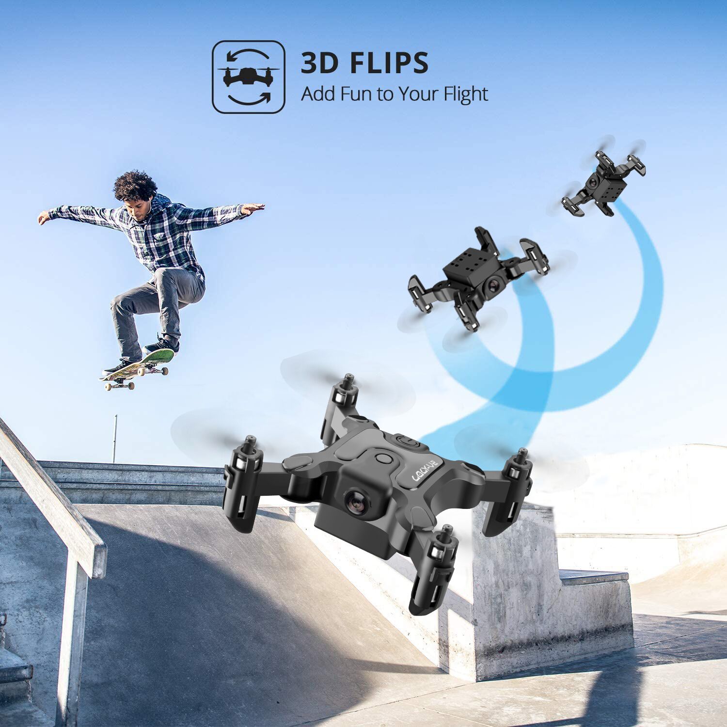DE 4DRC V2 Mini Drone Selfie WIFI FPV With HD Camera Foldable Arm RC Quadcopter Toy